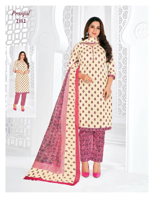 Priyanka Vol 21 By Pranjul Cotton Dress Material Catalog
